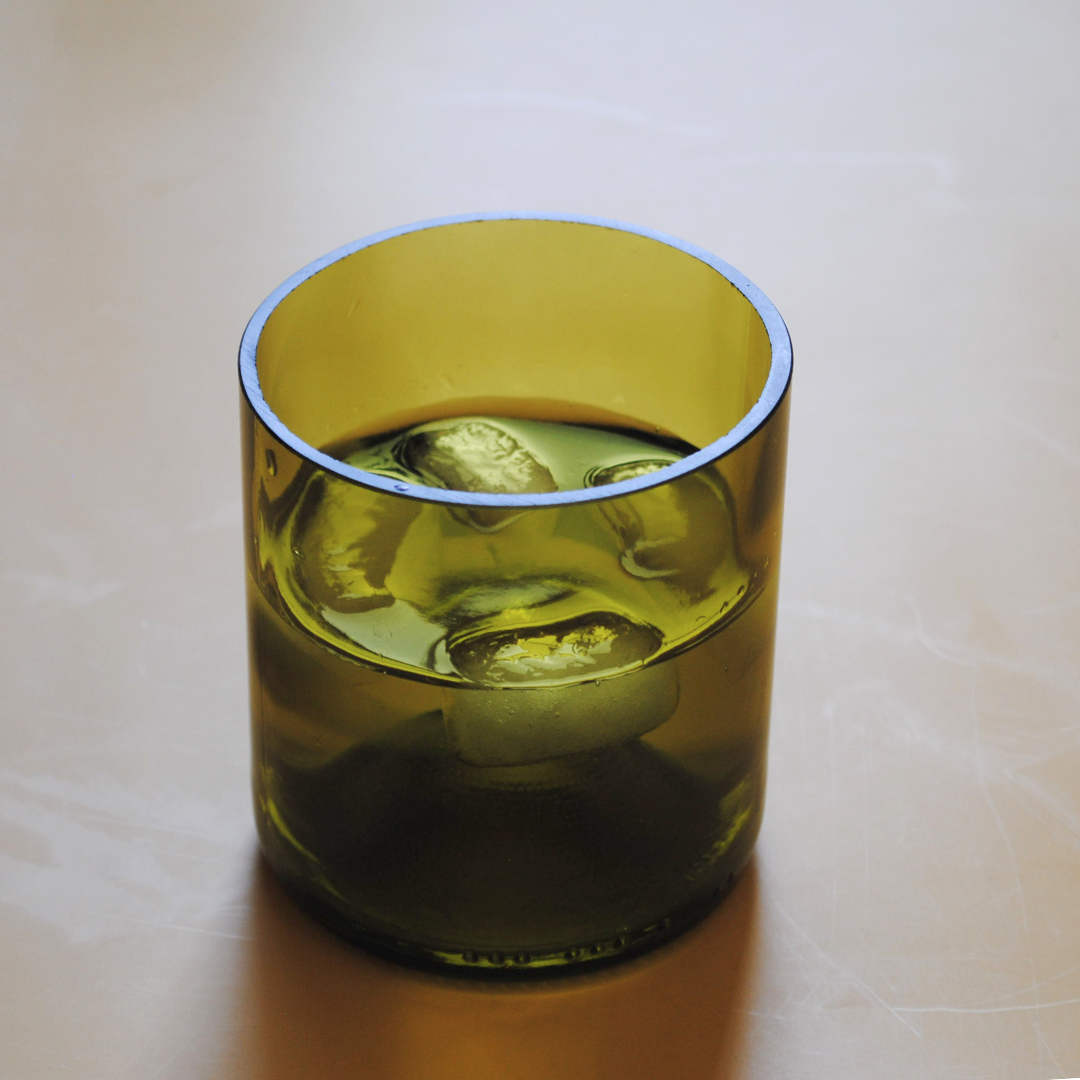 Lot de deux verres dégradés upcyclés - Dégradé marron (x2)