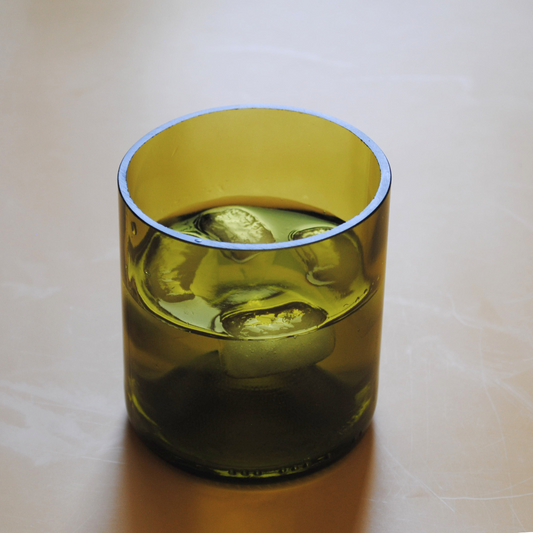 Lot de deux verres dégradés upcyclés - Dégradé marron (x2)