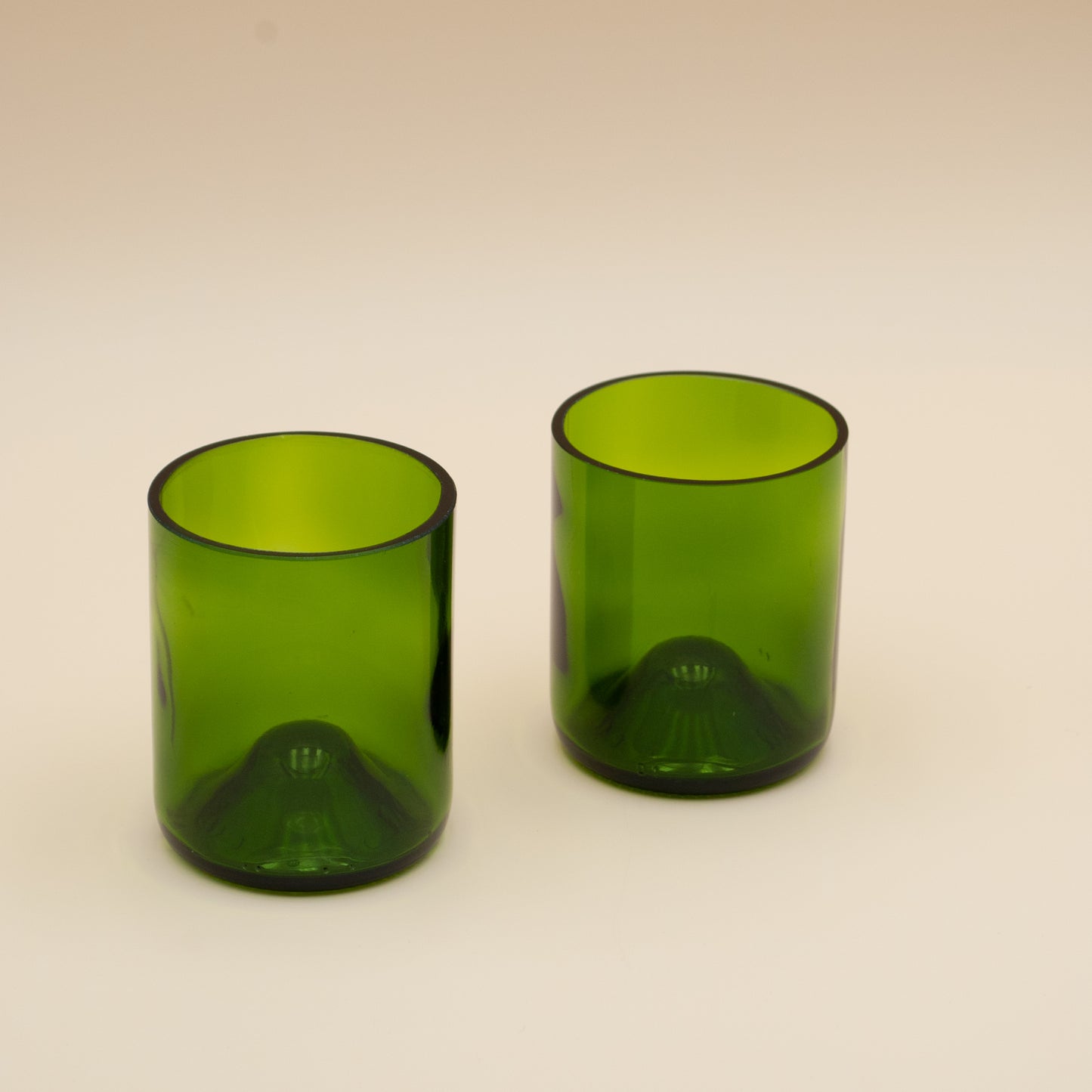 Set van twee gerecyclede wijnglazen - Groen (x2)